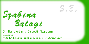 szabina balogi business card